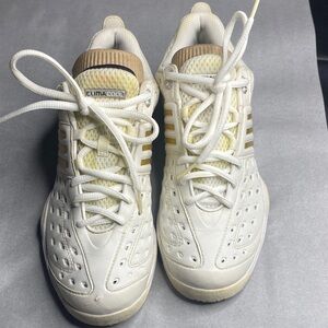 adidas ClimaCool White and Tan Athletic Shoes